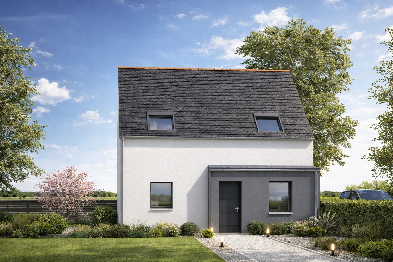 Axces Habitat Constructeur De Maison En Bretagne MAISON AX2 V1 AVANT