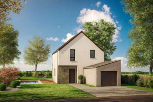 Axces Habitat Constructeur De Maison En Bretagne Maison Etage AX4V1 Avant