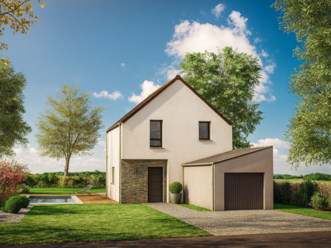 Axces Habitat Constructeur De Maison En Bretagne Maison Etage AX4V1 Avant