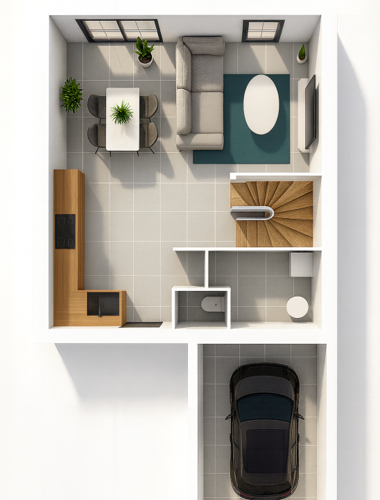 Axces Habitat Constructeur De Maison En Bretagne Maison Etage AX4V1 Interieur RDC