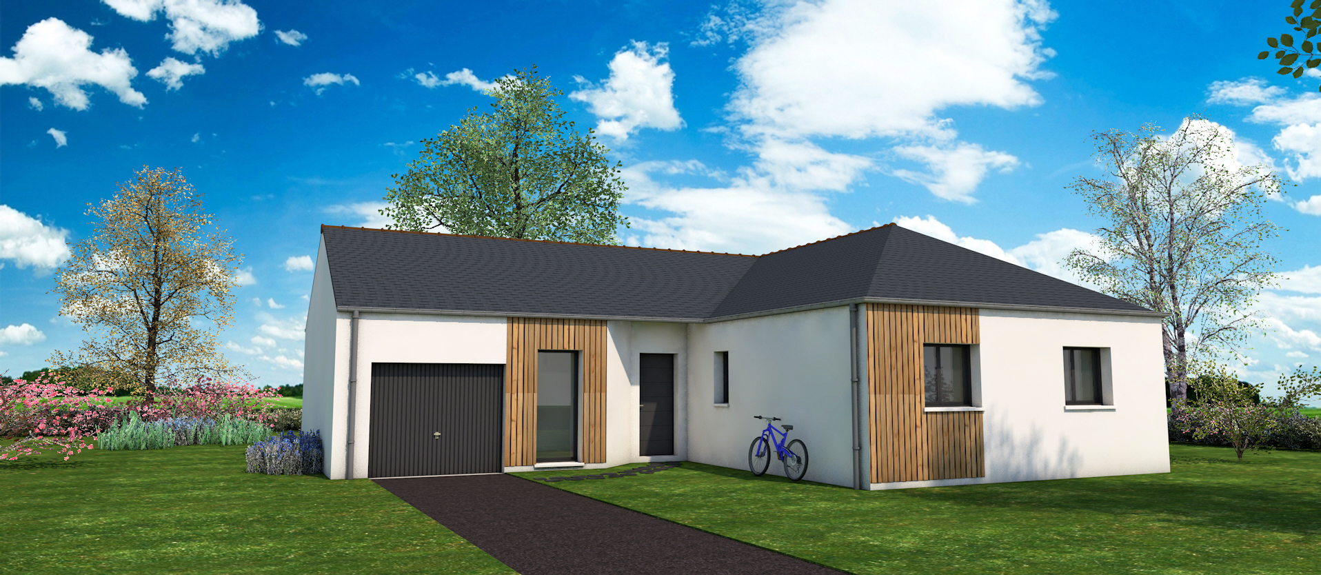 Axces Habitat Constructeur De Maison En Bretagne AXCES 50 GG Perspective AVANT