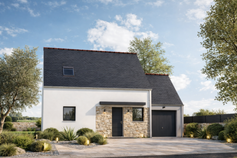 Axces Habitat Constructeur De Maison En Bretagne Maison A Etage AX1 V1 AVANT