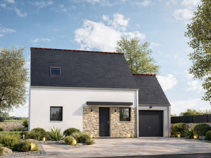 Axces Habitat Constructeur De Maison En Bretagne Maison A Etage AX1 V1 AVANT