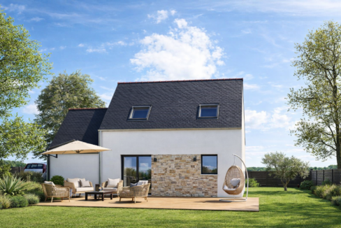 Axces Habitat Constructeur De Maison En Bretagne Maison A Etage AX1 V1 Arriere