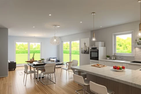 Axces Habitat Constructeur De Maison En Bretagne Vue Cuisine Et Salle A Manger