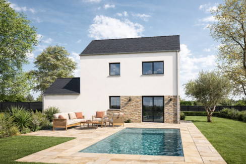 Axces Habitat Constructeur De Maison En Bretagne Maison 3 Chambres Axces 59 Arriere