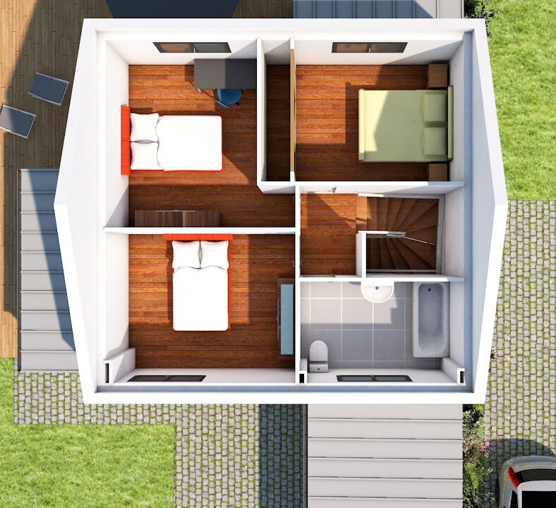 Axces Habitat Constructeur De Maison En Bretagne Interieur Etage 1.0