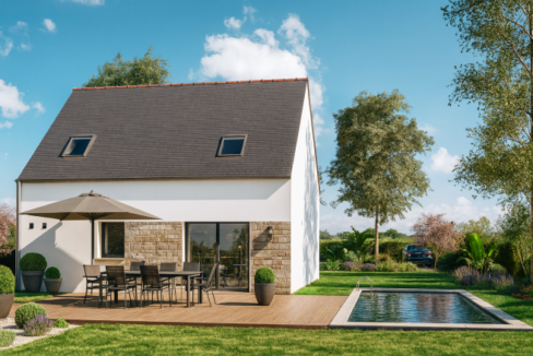 Axces Habitat Constructeur De Maison En Bretagne Maison Etage AX 18 Arriere