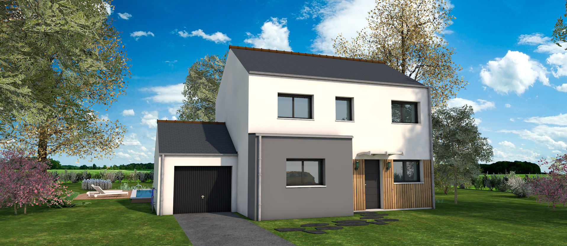 Maison 4 chambres garage