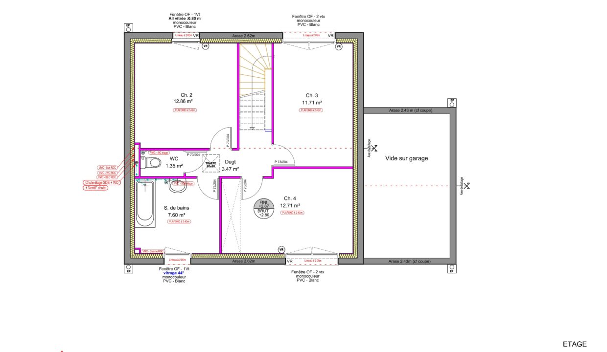 Plan étage Axce's 45