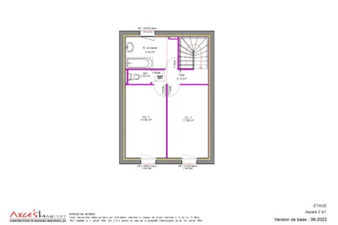 Maison 2 chambre modèle Axce's 3v1