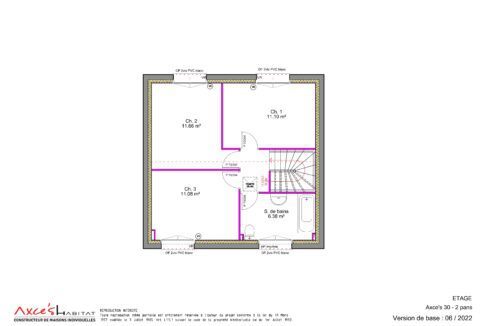 Plan décoté étage Axce's 30