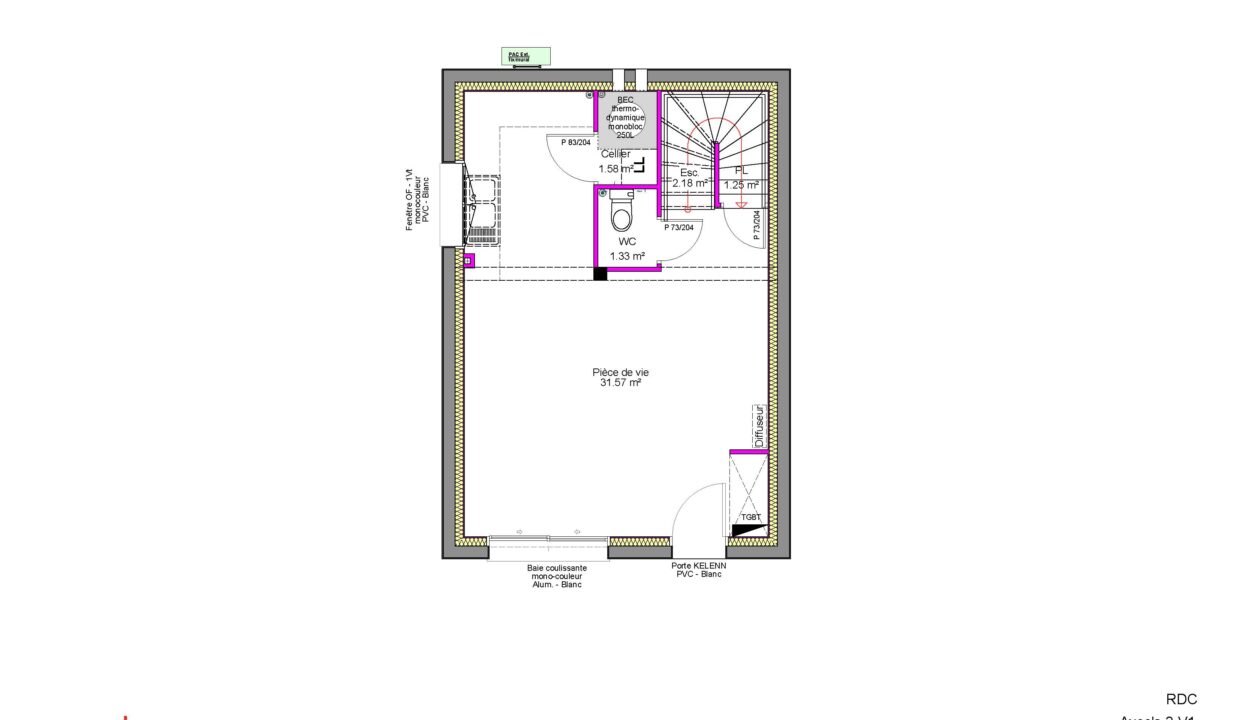 Plan modèles 3v1 rez de chaussée