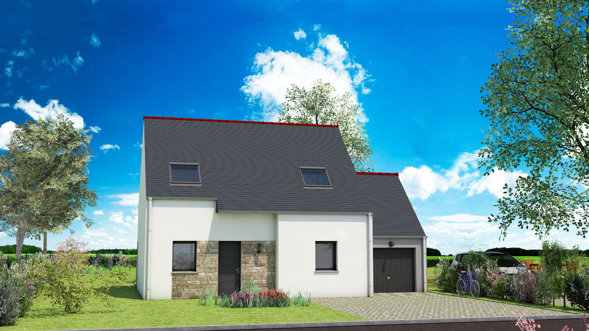 Maison 3 chambres garage