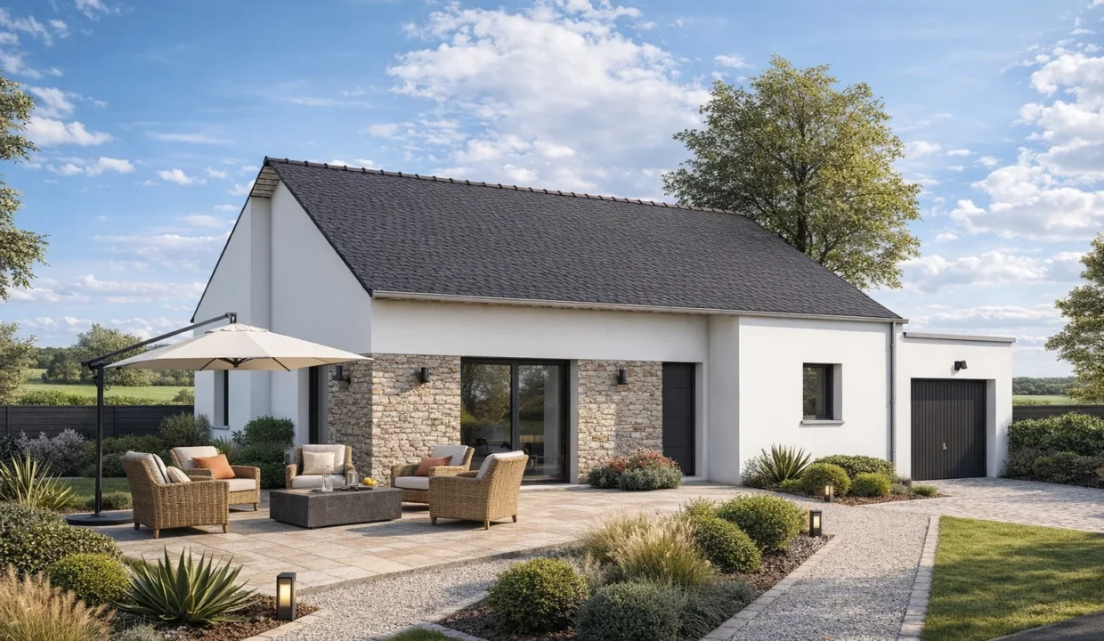 Axces Habitat Constructeur De Maison En Bretagne AX11V2 Plain Pied