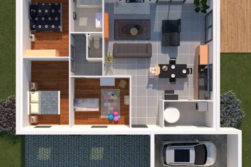 Axces Habitat Constructeur De Maison En Bretagne AXCES 12 V2 Perspective RDC