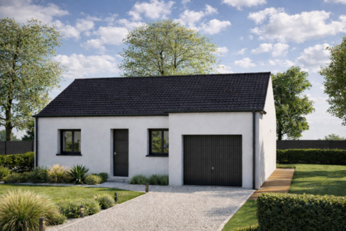 Axces Habitat Constructeur De Maison En Bretagne Maison Plain Pied Avec Garage AX 21 V2 Av