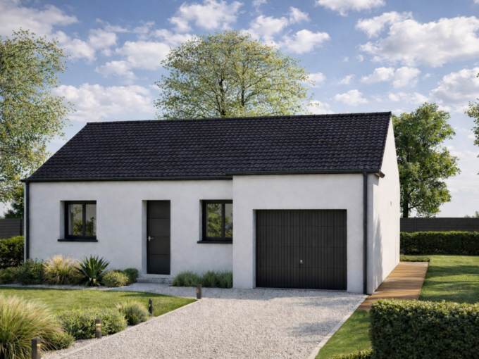 Axces Habitat Constructeur De Maison En Bretagne Maison Plain Pied Avec Garage AX 21 V2 Av