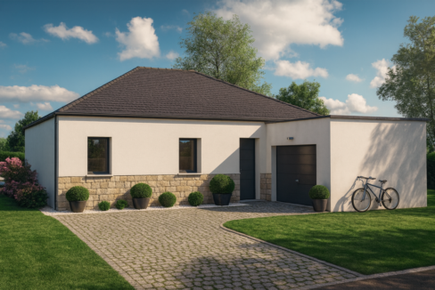 Axces Habitat Constructeur De Maison En Bretagne Maison Plain Pied AX12v2 Avant