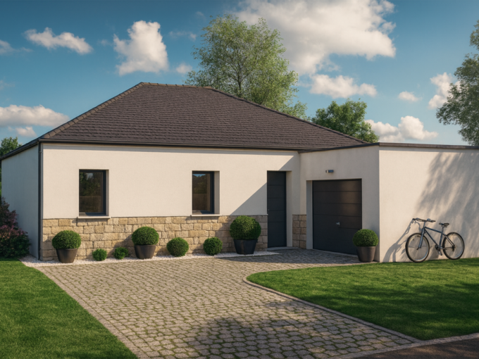 Axces Habitat Constructeur De Maison En Bretagne Maison Plain Pied AX12v2 Avant