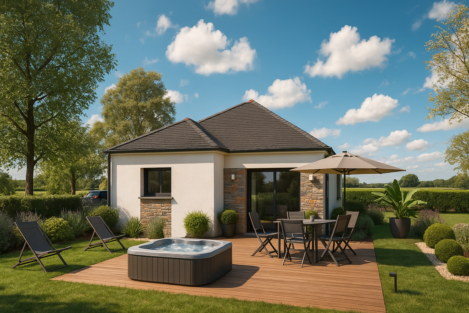 Axces Habitat Constructeur De Maison En Bretagne Axces 8 Derriere